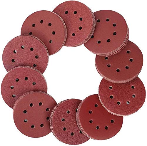 5 Inch Sanding Discs 8 Holes Hook and Loop Sandpaper Random Orbital Sander Round Sand Paper 125mm Sandpaper Sheets Total 40 Grit and 60 Grit 10 10 20 PCS  - Image 5