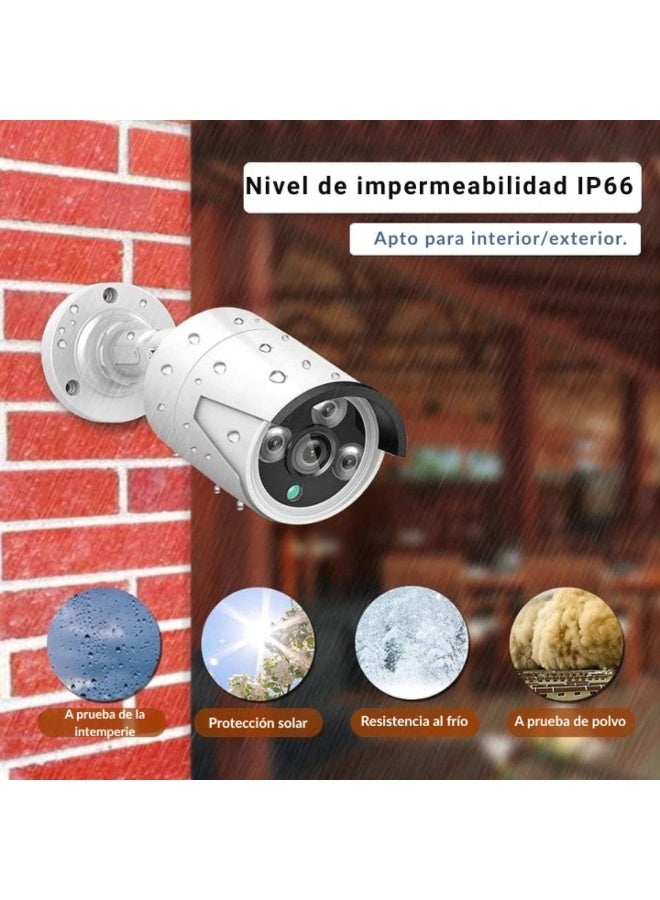 Jortan 6115AHD-P8 4MP Security Surveillance Monitoring Kit, Night Vision, Face and Person Detection, H.265+, Local Storage, Remote Monitoring, Wi-Fi and Ethernet, Lightning Resistant - Image 3