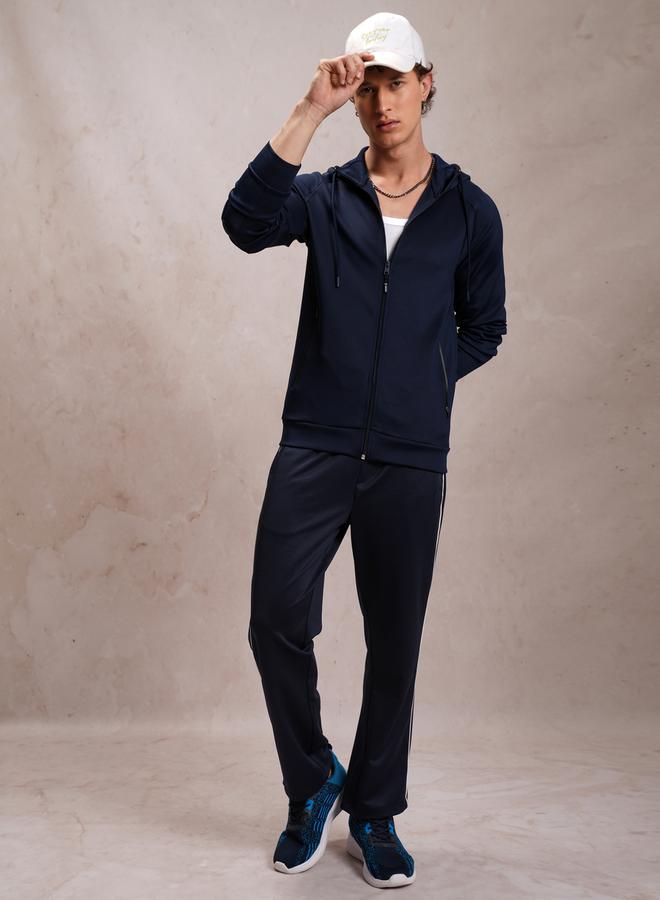 HIGHLANDER Solid Raglan Sleeves Full Zip Hoodie - Image 4