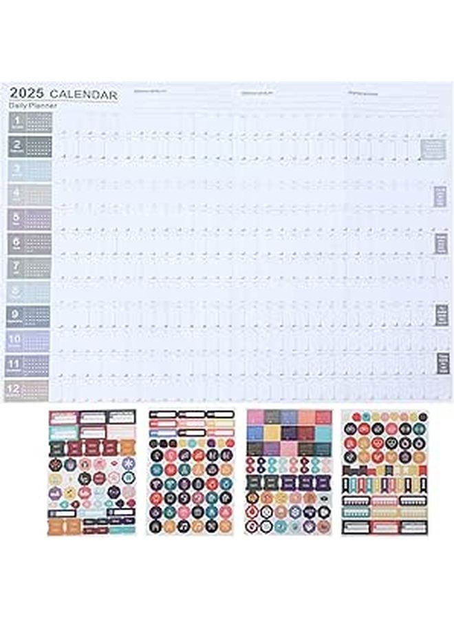 2025 Wall Calendar Large Size Monthly Planner Wall Hanging Organizer for Home and Office - Image 1