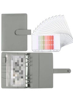 In Air Pu Leather A6 Binder Budget Planner Notebook Cash Envelope Organizer System With Clear Zipper Pockets Money Saving Binder  - Image 1