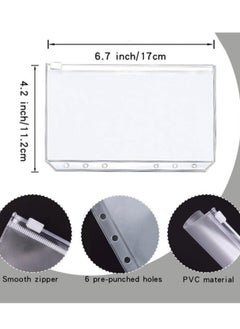 In Air Pu Leather A6 Binder Budget Planner Notebook Cash Envelope Organizer System With Clear Zipper Pockets Money Saving Binder  - Image 4
