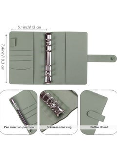 In Air Pu Leather A6 Binder Budget Planner Notebook Cash Envelope Organizer System With Clear Zipper Pockets Money Saving Binder  - Image 2