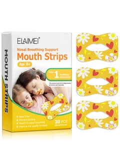 Elaimei 30 Pcs Mouth Breathing Correction Patch - Anti-Snoring Sticker non-woven fabric Anti-Snoring Sticker Mouth Correction Sticker for Children Adult Night Sleep - Phase 1  - Image 1