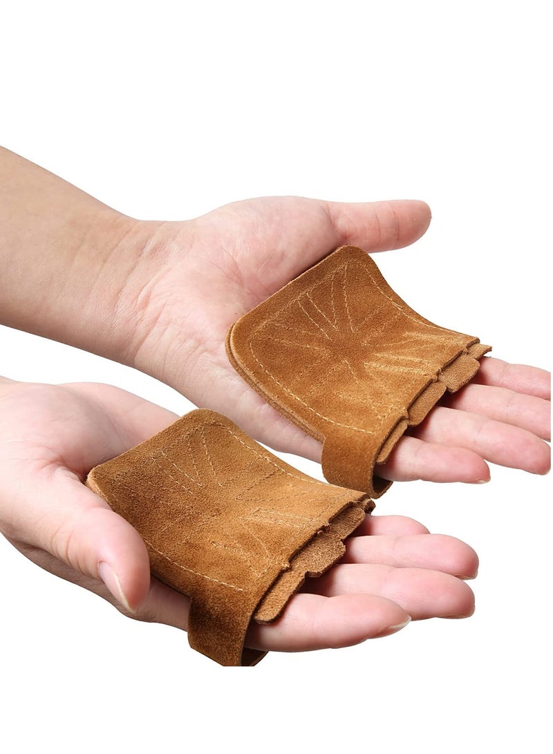 SYOSI Fitness Gym Grip Pads for Weightlifting Powerlifting Cross Training Exercise Deadlift4 Finger Loop Gym Workout Gloves for Men & Women The Gripper Palm Protection  - Image 1