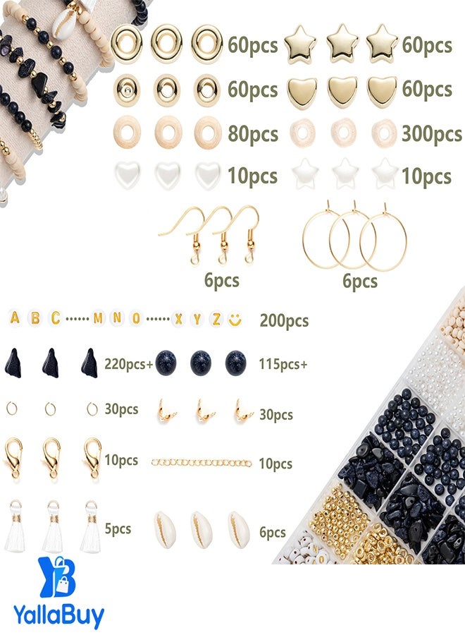 YallaBuy Bracelet Making Kit - 1479PCS DIY Jewelry Making Kit for Versatile Use, Bracelet & Necklace Supplies with Natural Material for Crafting and Gift Projects - Image 2