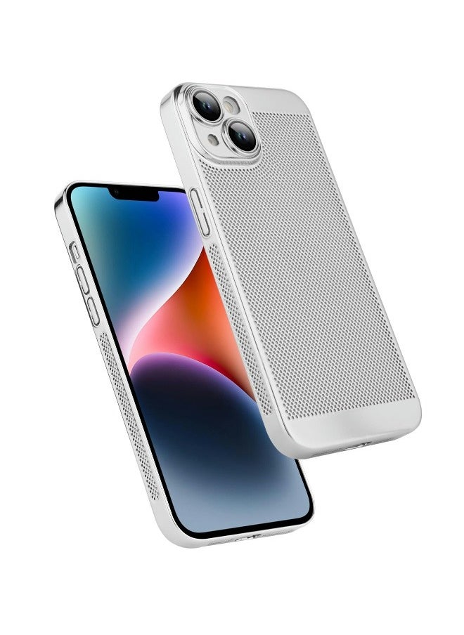 ShebSheb - Electroplating Heat Dissipation Phone Case for iPhone 14, New Heat Dissipation Plating Fine Hole Protector for iPhone Case, Crystal Lens Film Coating Phone Case - Image 1