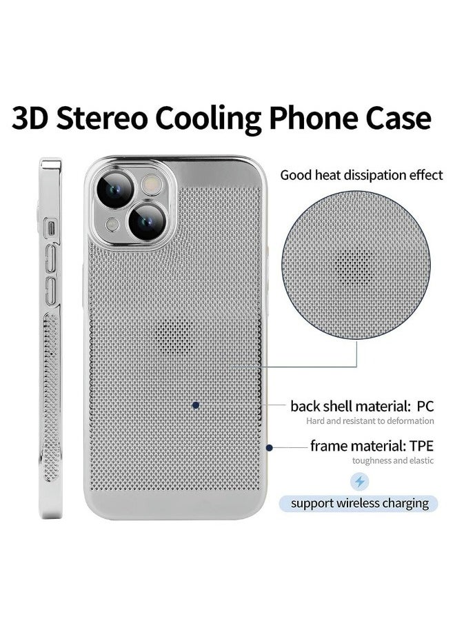 ShebSheb - Electroplating Heat Dissipation Phone Case for iPhone 14, New Heat Dissipation Plating Fine Hole Protector for iPhone Case, Crystal Lens Film Coating Phone Case - Image 1