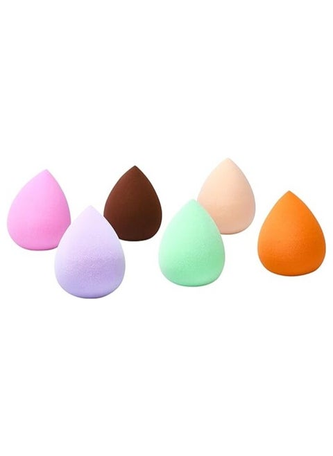 6 Pieces Multicolored Flawless Blending Make Up and Foundation Beauty Sponges Set