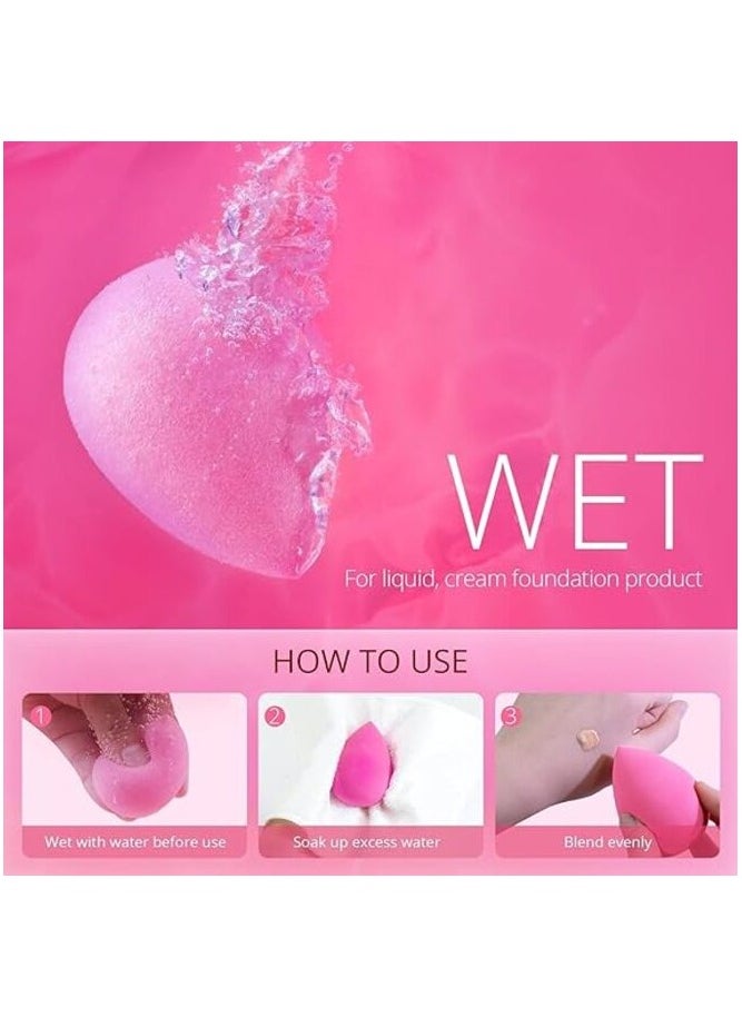 MIRFA 6 Pieces Multicolored Flawless Blending Make Up and Foundation Beauty Sponges Set  - Image 5