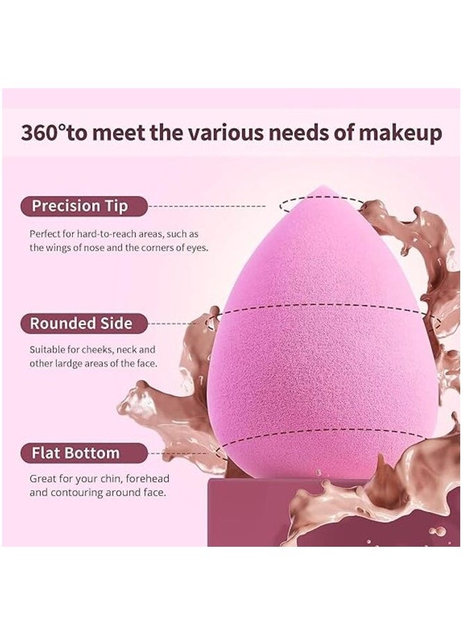 MIRFA 6 Pieces Multicolored Flawless Blending Make Up and Foundation Beauty Sponges Set  - Image 3