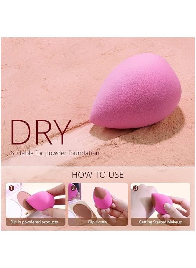 MIRFA 6 Pieces Multicolored Flawless Blending Make Up and Foundation Beauty Sponges Set  - Image 4