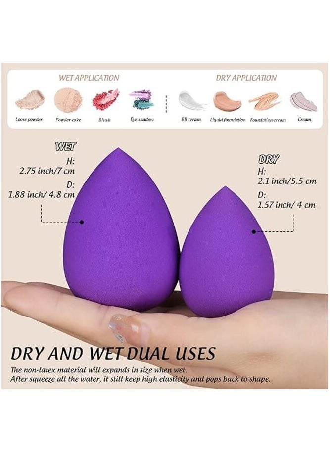 6 Pieces Multicolored Flawless Blending Make Up and Foundation Beauty Sponges Set