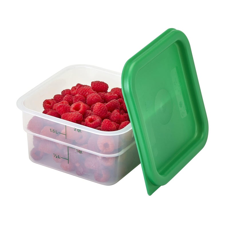 Cambro Food Storage Container - Classic Series Square - 2 QT (Quart) - Commercial Grade for Food Prep (Translucent) - Image 2