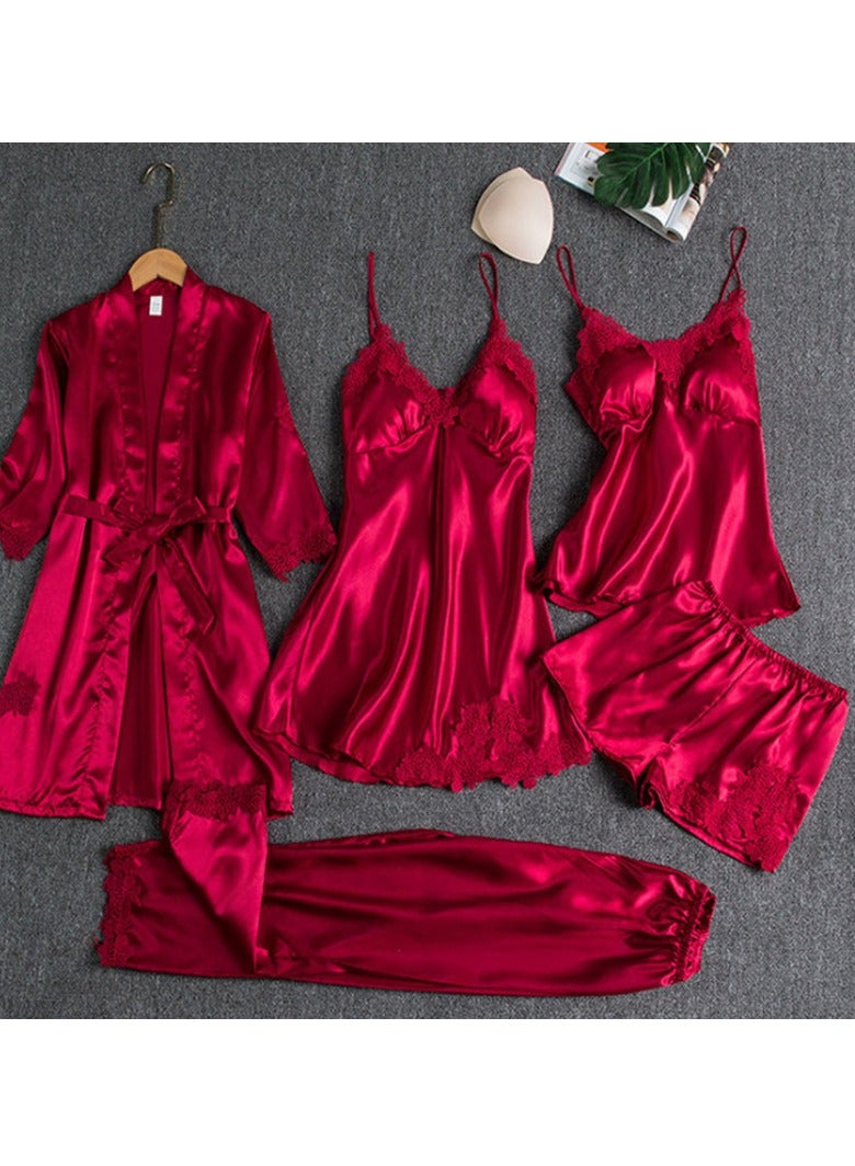 Five-Piece Suspender Pajamas Set that Can Be Worn In All Seasons