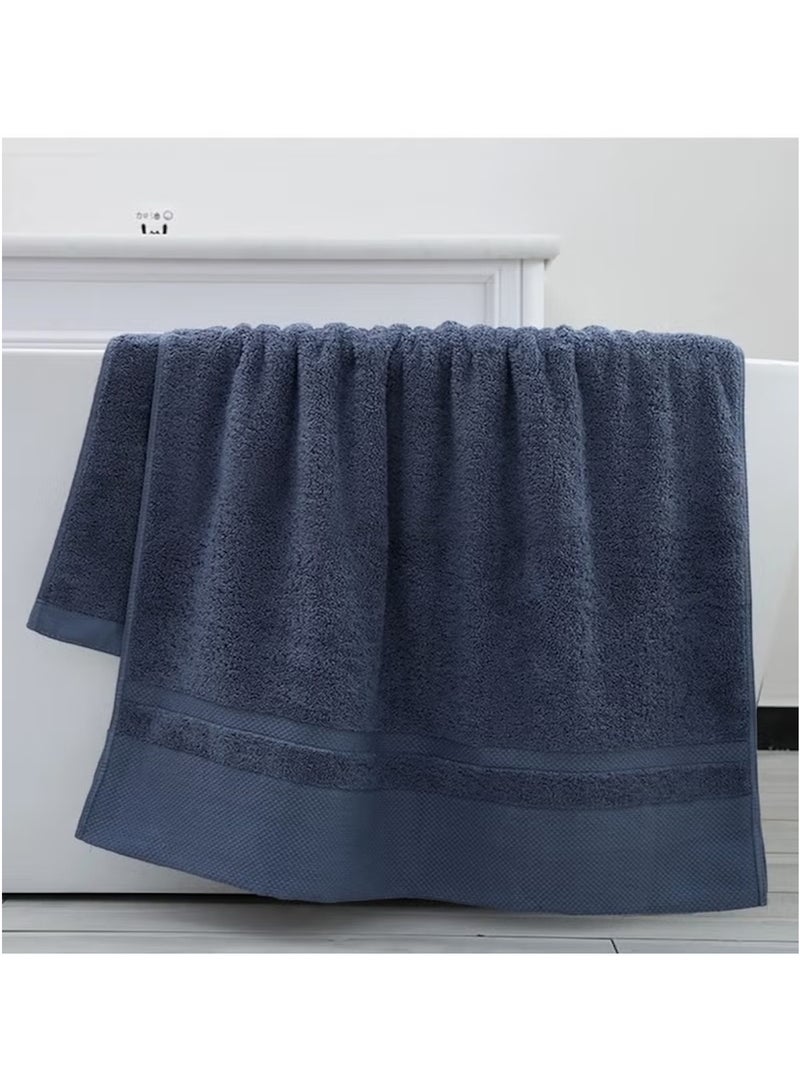 Huitich Hotel-Grade Cotton Bath Towel 70×140 cm, Blue (470g)  - Image 3