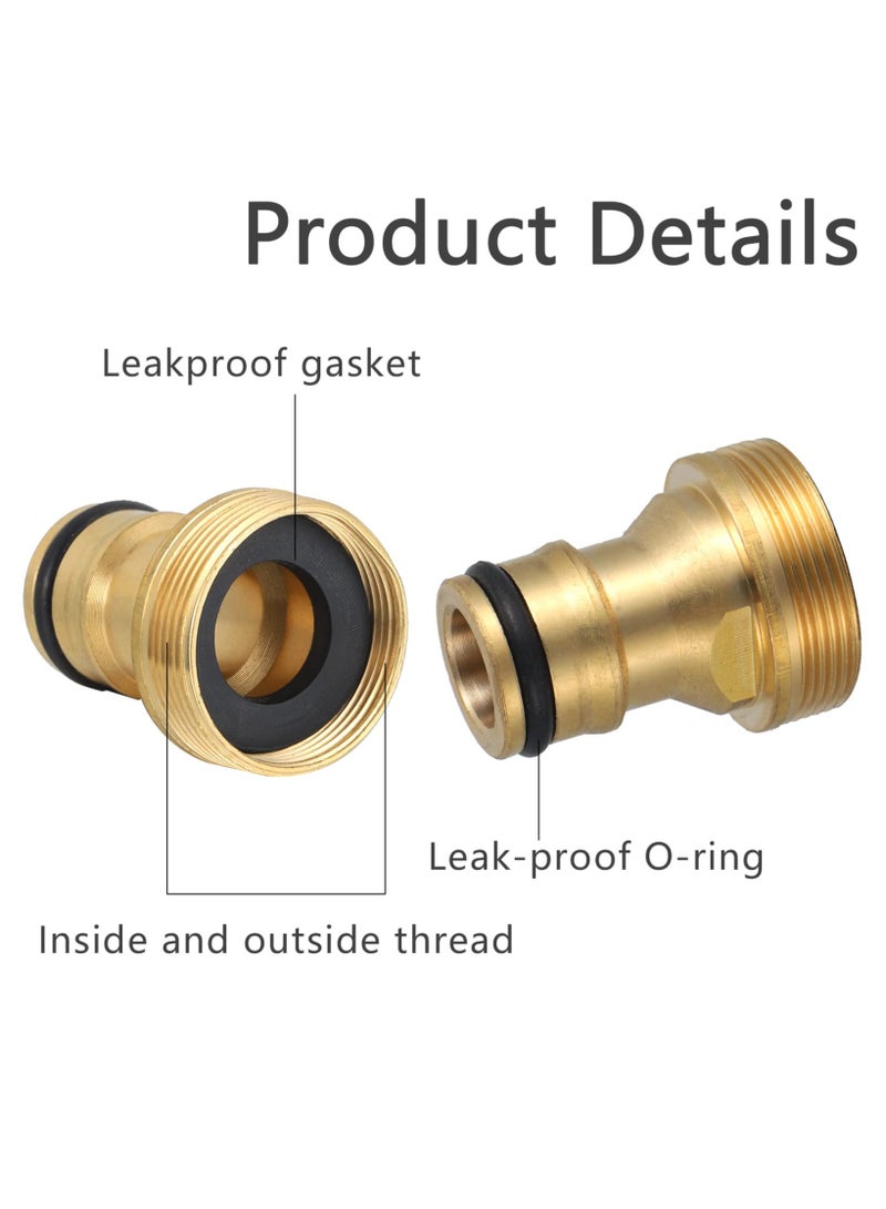 SANMUGEED 3 Pcs Tap Connector, Tap Hose Connector fitting for 1/2 Inch (21mm) Brass Garden Hose Connectors Universal Kitchen Tap Connector Mixer Hose Pipe Tap Adapter Leakproof and Anti-Rust - Image 3
