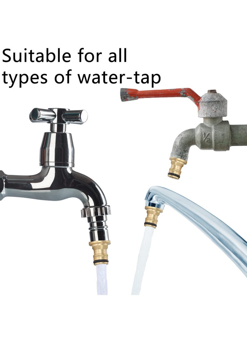 SANMUGEED 3 Pcs Tap Connector, Tap Hose Connector fitting for 1/2 Inch (21mm) Brass Garden Hose Connectors Universal Kitchen Tap Connector Mixer Hose Pipe Tap Adapter Leakproof and Anti-Rust - Image 5