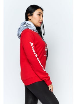 Women Graphic Long Sleeve Hooded Sweatshirts, Red - pzsku/Z18E2A9E3646DB8DBF65FZ/45/_/1737643009/8547dbb6-3597-41ee-945d-b8a9d1c8cb23