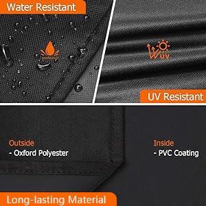 iCover i COVER Round Grill Cover-34(Dia) x41(Tall) Heavy Duty Water Proof Outdoor Canvas BBQ Grills Covers Dome Smoker Protection for Char-Griller Akorn kamado Smokers or Similar Size Griddle - Image 2