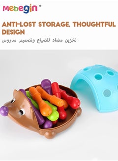 ميبيجين موارد التعلم القنفذ الحركي الدقيق، ألعاب تعليمية للأطفال الصغار، ألعاب حركية دقيقة وحسية للأطفال بعمر 18 شهرًا فأكثر، ألعاب مونتيسوري  - Image 5