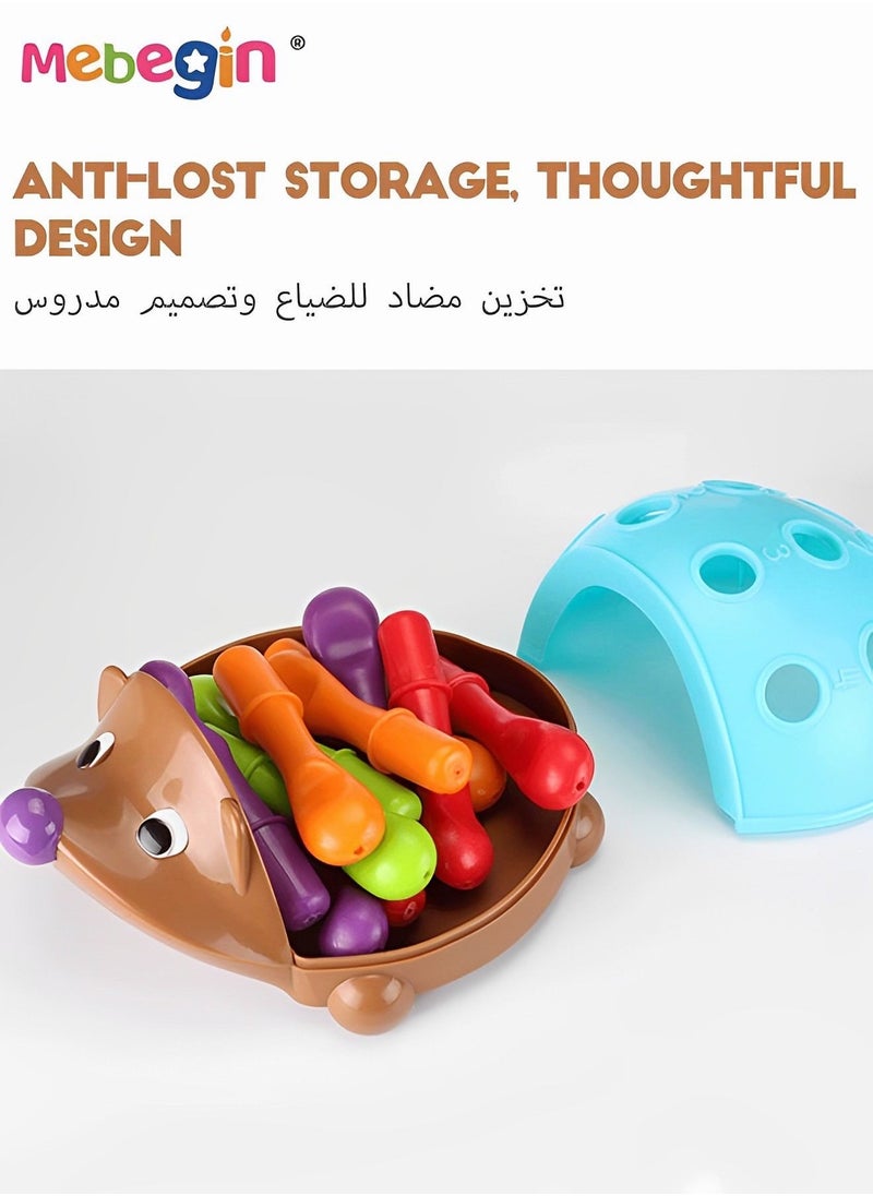MEBEGIN Learning Resources The Fine Motor Hedgehog ,Toddler Learning Toys, Fine Motor and Sensory Toys for Kids Ages 18+ Months, Montessori Toys  - Image 5