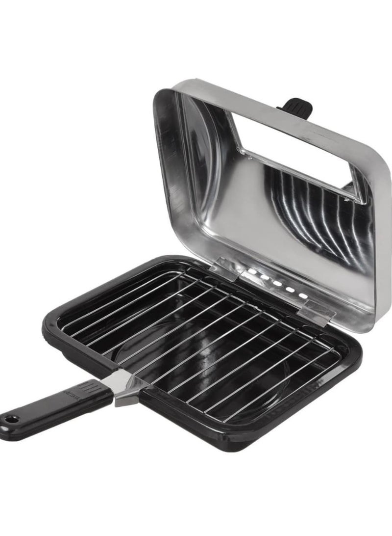 شواية فحم ستانلس ستيل بالغطاء يد بكاليت ، 27x20 سم - Image 2