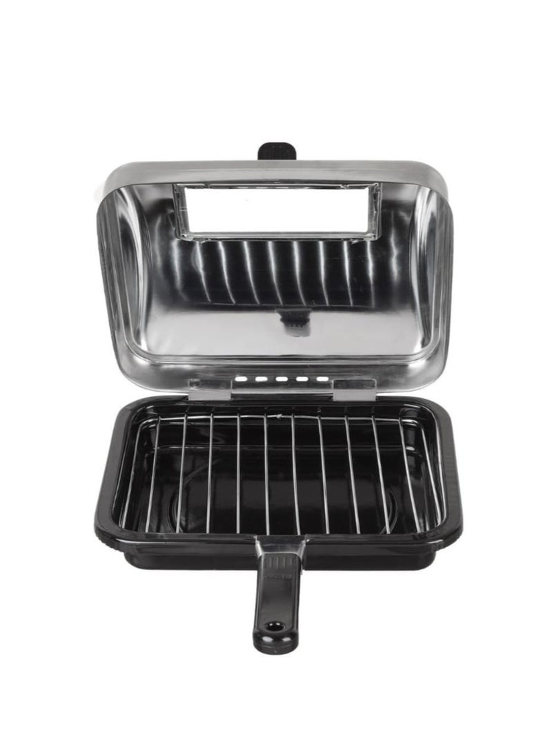 شواية فحم ستانلس ستيل بالغطاء يد بكاليت ، 27x20 سم - Image 3