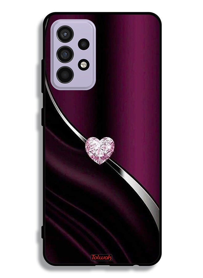 Tolwak Samsung Galaxy A52 5G Protective Case Cover Diamond Heart - Image 1