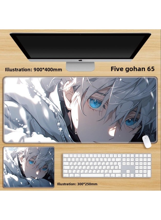 Unlocked Gojo Satoru Mouse Pad Extra Large Spell Return Home Animation Large Girls Computer Keyboard Office-Color:120x60cm Thickness 3mm-Pattern:Navy Blue Five Enlightenment 65  - Image 1