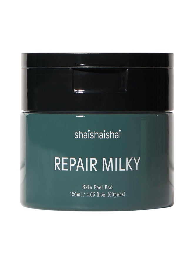 shaishaishai REPAIR MILKY Skin Peel Toner Pads, Vegan Milky Pad From White Rice, Gentle Exfoliating with Peptide and PHA 2%, Long-lasting Hydrating Toner for Face, 60 pads - Image 1