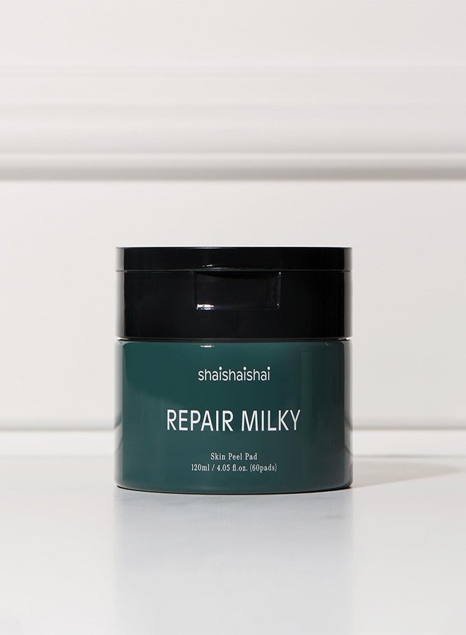 shaishaishai REPAIR MILKY Skin Peel Toner Pads, Vegan Milky Pad From White Rice, Gentle Exfoliating with Peptide and PHA 2%, Long-lasting Hydrating Toner for Face, 60 pads - Image 2