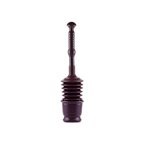 Master Plunger MP500-B Heavy Duty Bathroom Toilet Plunger Kit with Short Bucket. All Purpose Plunger Equipped with Air Release Valve, Plum - Image 2