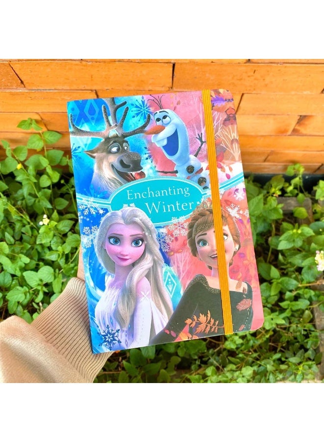 Disney A5 Notebook with Strap, Frozen Design, Princess Diary, 100 Sheets
