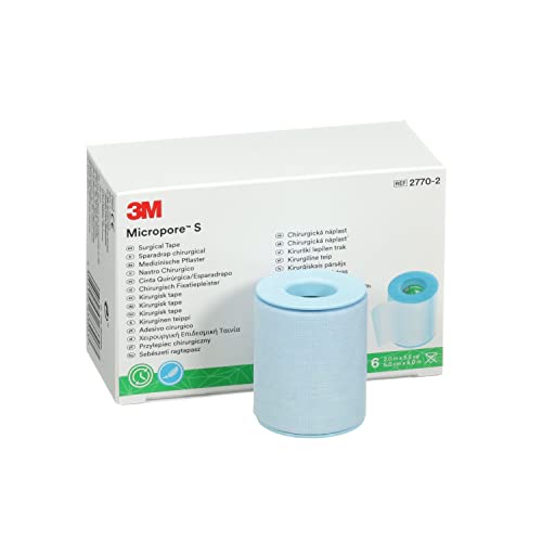 3M Micropore S Surgical Tape 27702 2 inch x 55 yard 25 cm x 5 m 6 Rolls Pack of 1