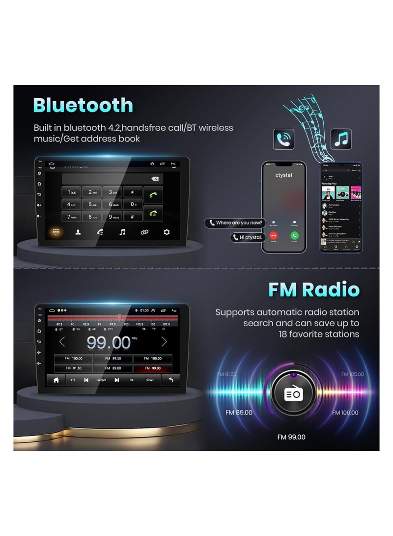 SHEZA STAR Android Car Stereo for Honda Civic 2001 2002 2003 2004 2005 4GB RAM 64GB ROM 9 Inch Support Apple Carplay, MirrorLink WiFi BT, IPS Touch Screen with AHD Camera Included  - Image 3