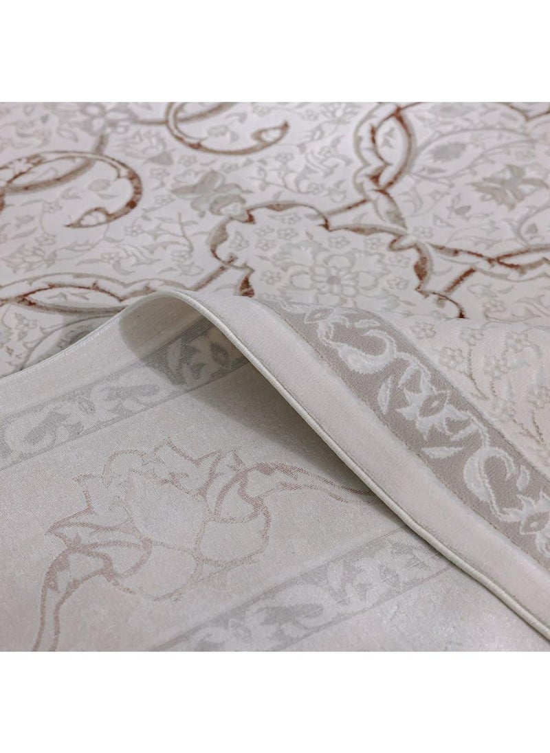 DANUBE HOME Pearl Artsilk Rug  Polyester Area Rug Floor Covering L180xW120cm-Cream & Multi 231300472158  - Image 2