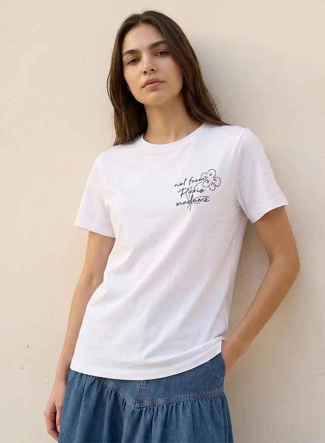 Splash FAV Basic Cotton Printed T-shirt