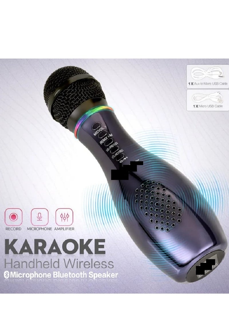Generic Bowling Microphone for Kids & Adult Wireless Handheld Waterproof Karaoke Mic Magic Singing and Recording Speaker Machine for Party  - Image 1