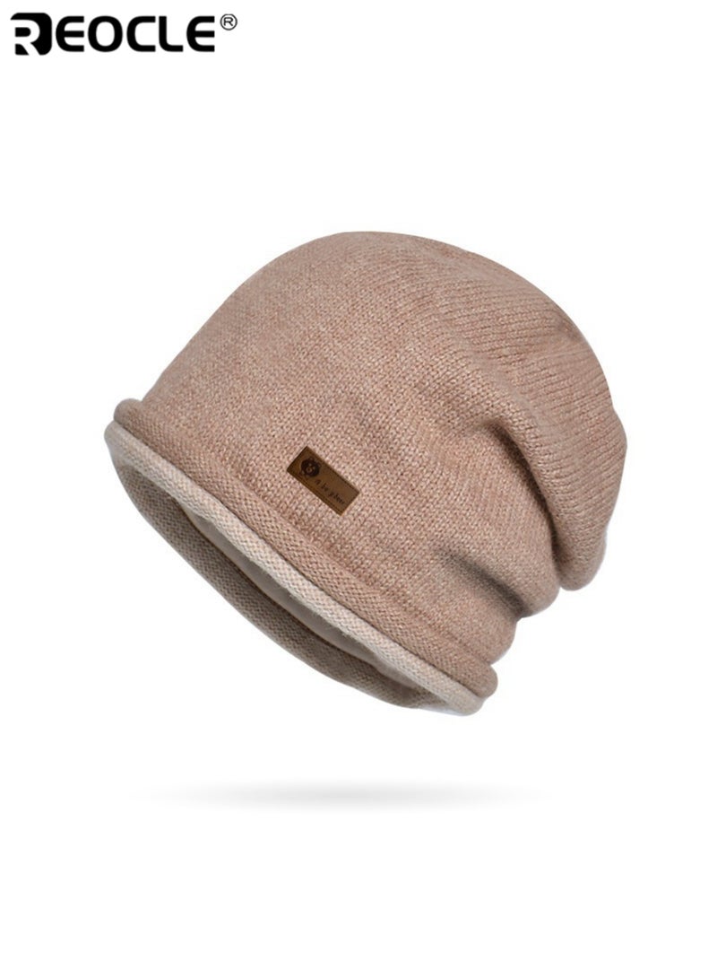 REOCLE Women's Slouchy Beanie with Soft Knit Design and Warm Comfort Fit Skull Cap with Relaxed Style for Winter Cold Weather - Image 5