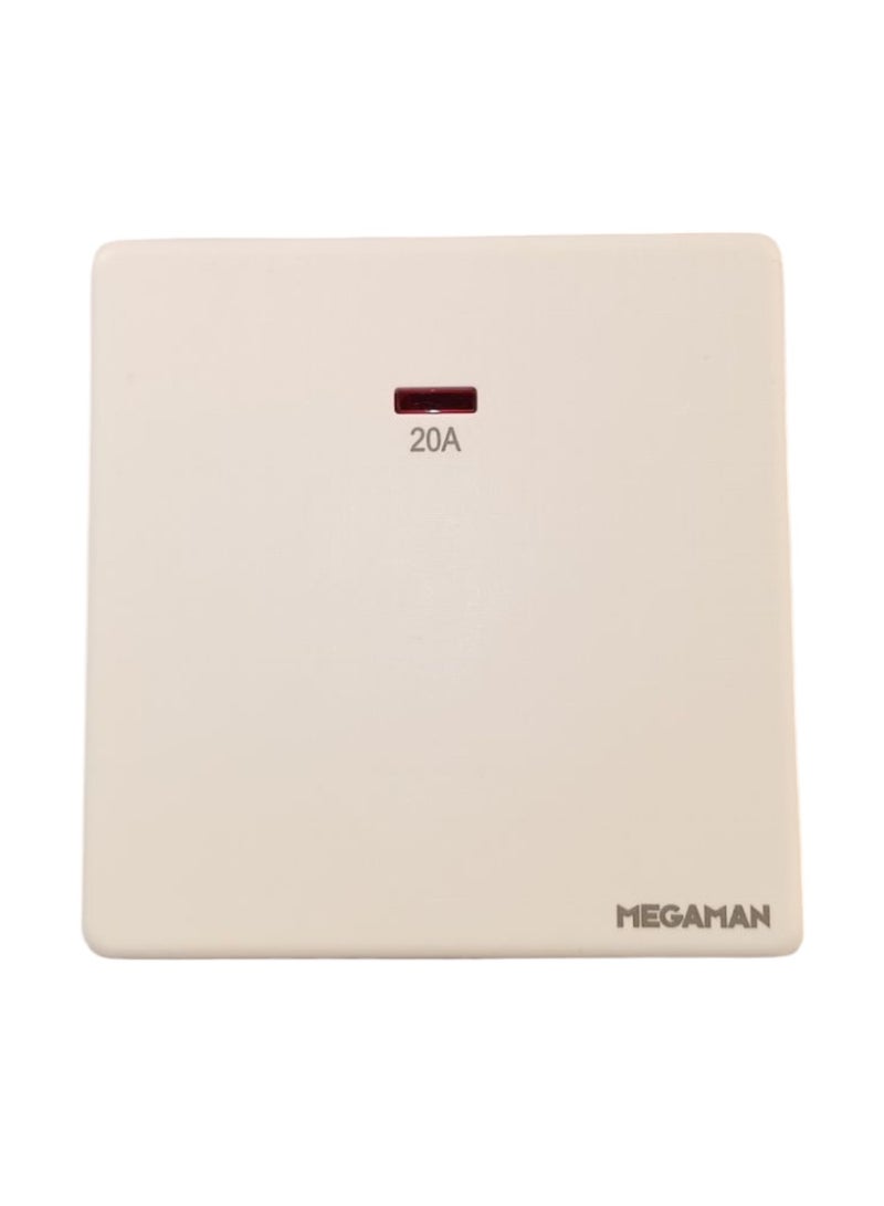 ميجامان Megaman Switch Neon 1Gang 1Way 20Amp - White - Image 3
