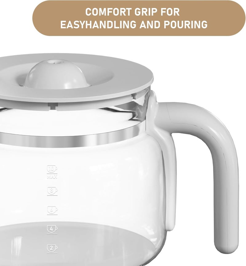 Shonshon 10 Cup Coffee Maker Carafe Replacement Pot Compatible with Smeg DCGC01 Overflow Coffee Maker DCF02 DCG01 - Image 2