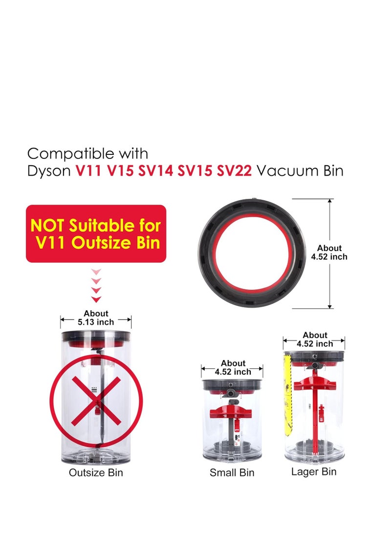 Dust Bin Top Fixed Sealing Ring Replacement for Dyson V11 V15 SV14 SV15 SV22 Vacuum Cleaner Dust Bucket/Dirt Cup Replacement Parts, Vacuum Cleaner Repair Accessories  - Image 2