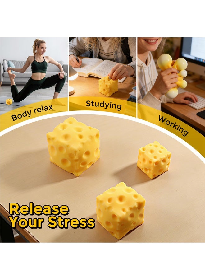 Cheese Block Squishy Stress Relief Fidget Toy - Image 5