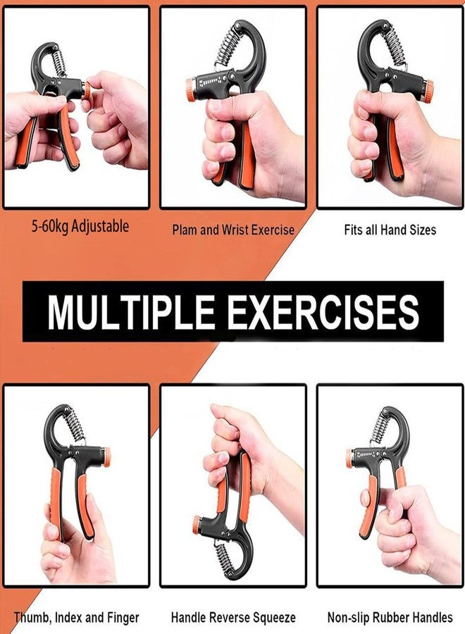 NBSPT Hand Grip Strengthener 2 Pack Adjustable Resistance 5-60kg (10-130lb) Forearm Wrist Finger Exerciser Grip Strength Trainer Squeezer for Workout - Image 3