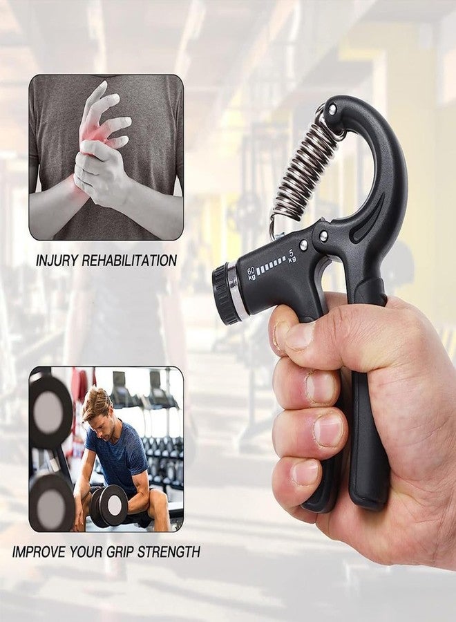 NBSPT Hand Grip Strengthener 2 Pack Adjustable Resistance 5-60kg (10-130lb) Forearm Wrist Finger Exerciser Grip Strength Trainer Squeezer for Workout - Image 5