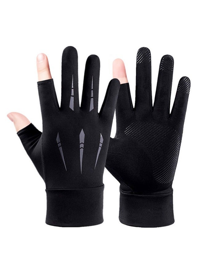 SOWUGI Men's Women's Sun Protection Gloves UV Protection Gloves for Golf Driving Riding Fishing Hiking Cycling - Image 1