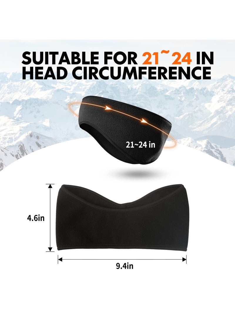 ماسكابوني أغطية رأس لتدفئة الأذن للنساء والرجال مصنوعة من الصوف الحراري للشتاء والطقس البارد وأغطية مقاومة للرياح وشريط تغطية كامل ناعم للياقة البدنية والجري وركوب الدراجات - Image 4