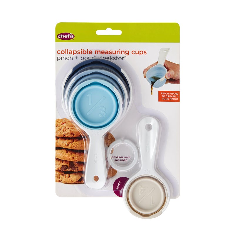 Chef'n Sleekstor Collapsible Measuring Cups Blue - Image 3