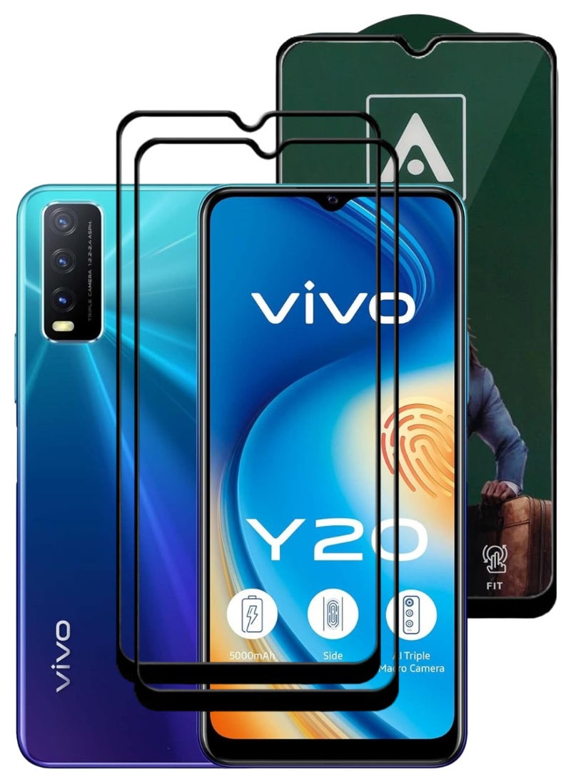 ACLIX 2 Pieces Antistatic ESD Dustproof Premium Quality High Definition Tempered Glass Screen Protector Designed For vivo Y20 - Image 1